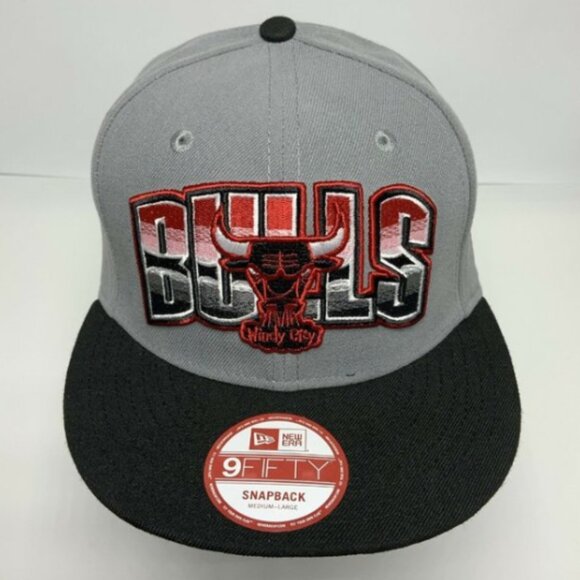 Men's New Era Cap Grey | Black Chicago Bulls 9FIFTY NBA LIMITED EDITION NWT - Picture 1 of 5
